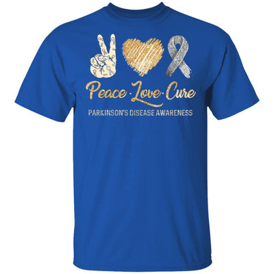 Peace Love Cure Parkinson's Disease-T-Shirt & Hoodie-Classic T-Shirt-Royal