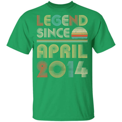 Legend Since April 2014 Vintage 7th Birthday Gifts Youth-Youth Shirt-Youth T-Shirt-Irish Green