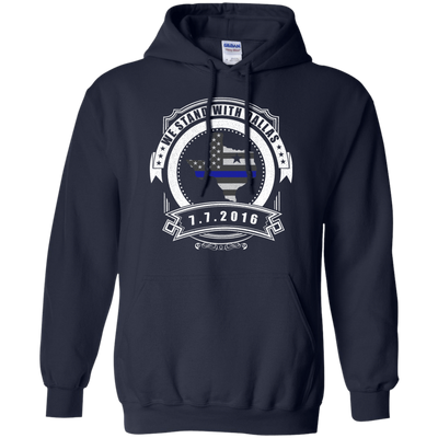 We stand with Dallas 7/7/2016-T-Shirt & Hoodie-Pullover Hoodie-Navy