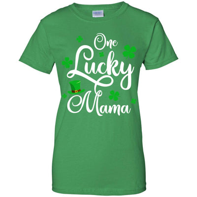 One Lucky Mama St Patricks Day For Mom-T-Shirt & Hoodie-Women's T-Shirt-Irish Green