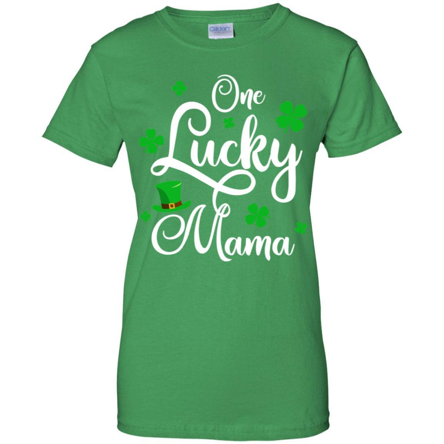 One Lucky Mama St Patricks Day For Mom-T-Shirt & Hoodie-Women's T-Shirt-Irish Green
