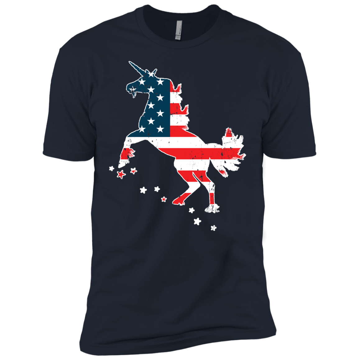 Unicorn Silhouette July of 4th-T-Shirt & Hoodie-Premium T-Shirt-Midnight Navy