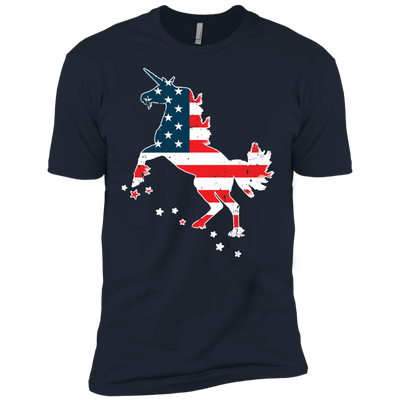 Unicorn Silhouette July of 4th-T-Shirt & Hoodie-Premium T-Shirt-Midnight Navy