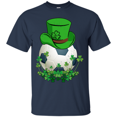 Shamrock Soccer Leprechaun St Patricks Day-T-Shirt & Hoodie-Classic T-Shirt-Navy