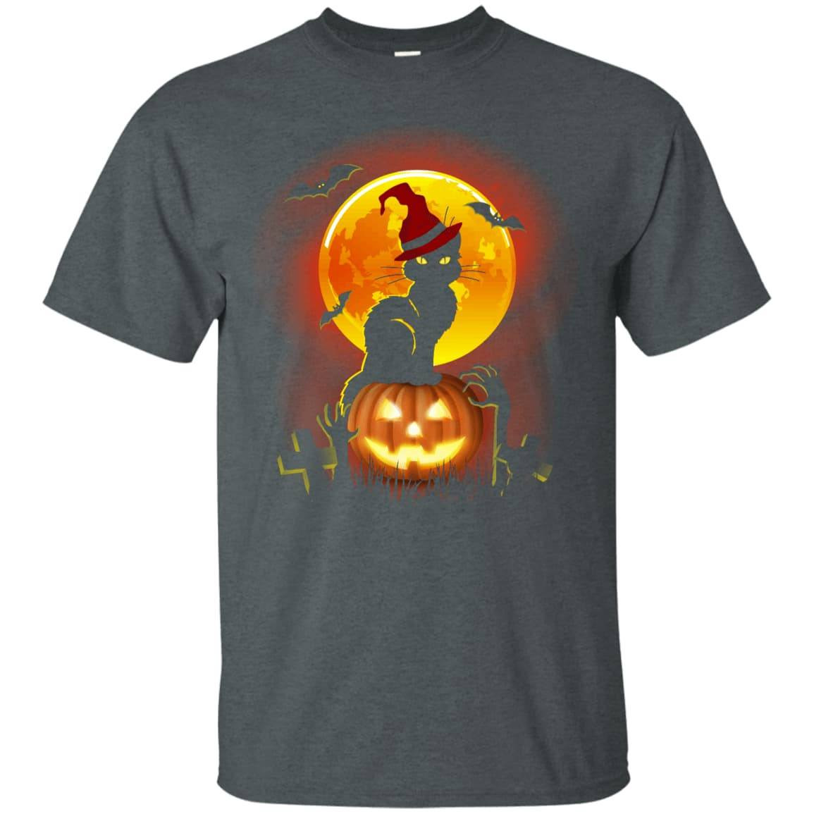 Happy Halloween Cat-T-Shirt & Hoodie-Classic T-Shirt-Dark Heather