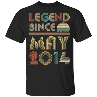 Legend Since May 2014 Vintage 7th Birthday Gifts Youth-Youth Shirt-Youth T-Shirt-Black