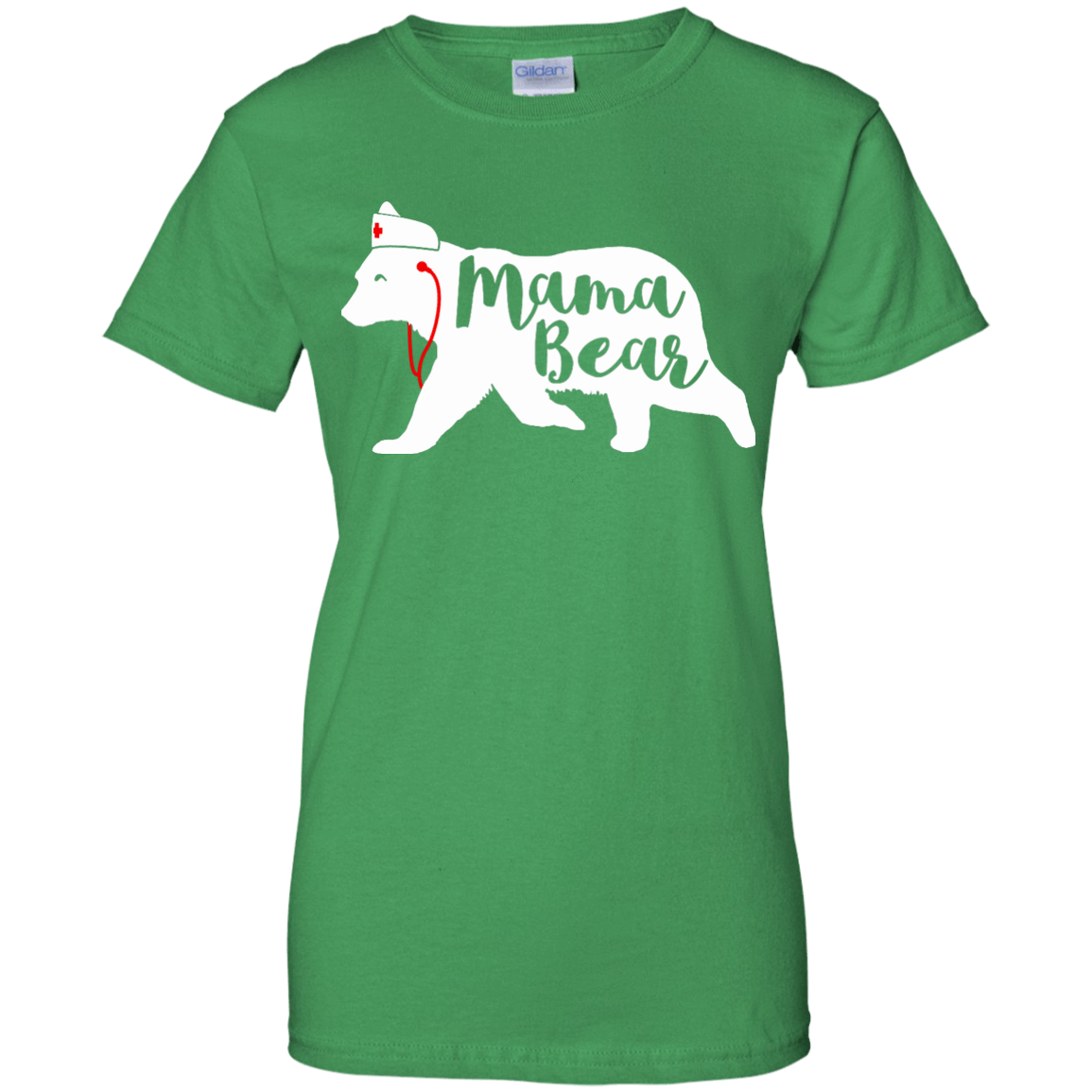 Nurse Mama Bear-T-Shirt & Hoodie-Women's T-Shirt-Irish Green