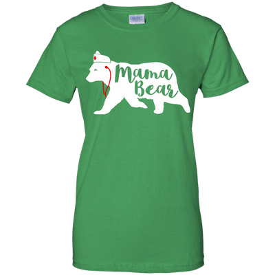 Nurse Mama Bear-T-Shirt & Hoodie-Women's T-Shirt-Irish Green