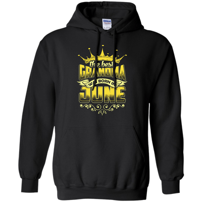 The Best Grandma Was Born In June-T-Shirt & Hoodie-Pullover Hoodie-Black