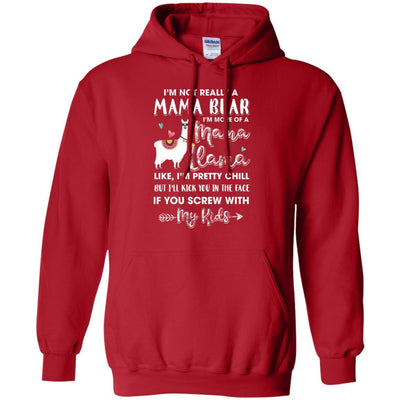 I'm Not Really A Mama Bear I'm More Of A Mama Llama-T-Shirt & Hoodie-Pullover Hoodie-Red