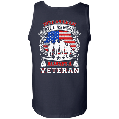Not As Lean Still As Mean Always A Veteran-T-Shirt & Hoodie-Unisex Tank-Navy