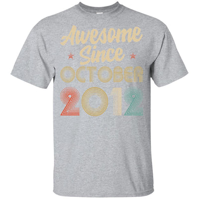 Awesome Since October 2012 Vintage 9th Birthday Gifts Youth-Youth Shirt-Youth T-Shirt-Sport Grey