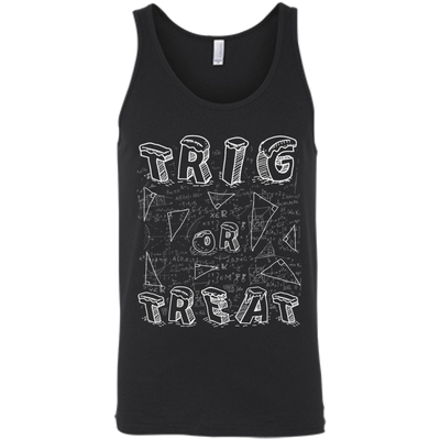 Trig Or Treat Math-T-Shirt & Hoodie-Unisex Tank-Black