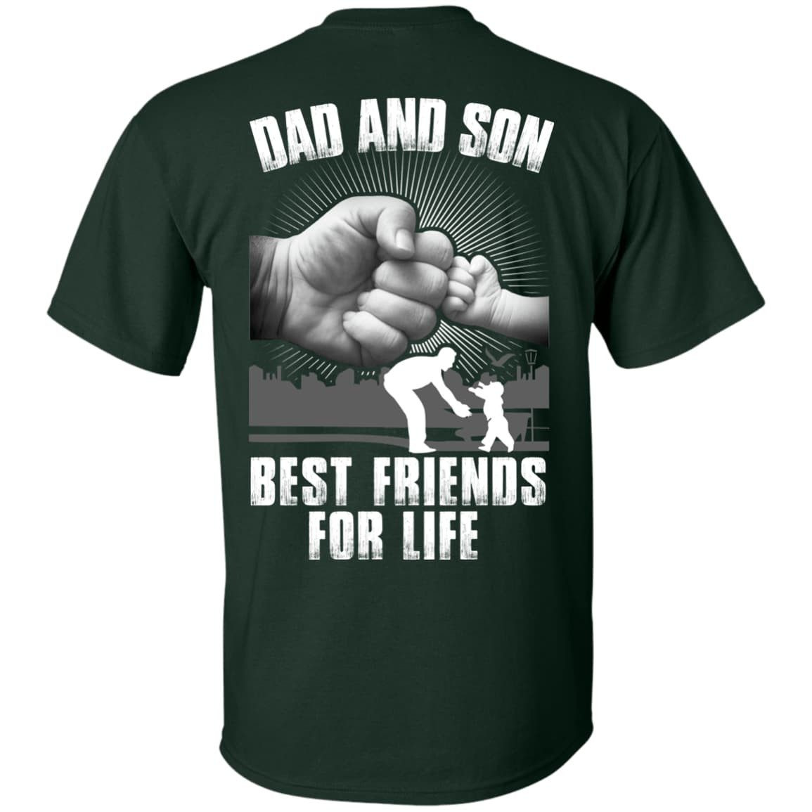 Dad And Son Best Friends For Life-T-Shirt & Hoodie-Classic T-Shirt-Forest Green