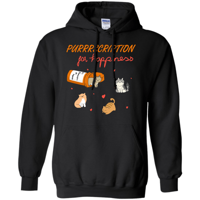 Purrrscription For Happiness-T-Shirt & Hoodie-Pullover Hoodie-Black