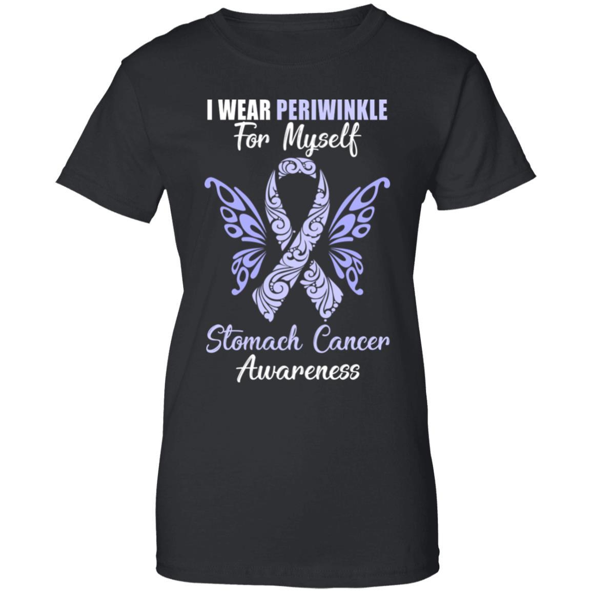I Wear Periwinkle For Myself Stomach Cancer Awareness Gift-T-Shirt & Hoodie-Women's T-Shirt-Black