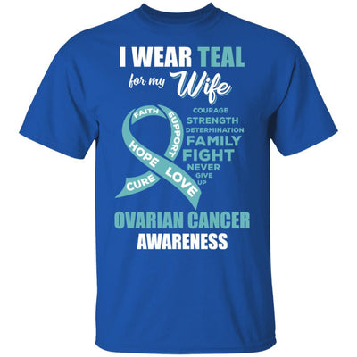 I Wear Teal For My Wife Ovarian Cancer Awareness-T-Shirt & Hoodie-Classic T-Shirt-Royal