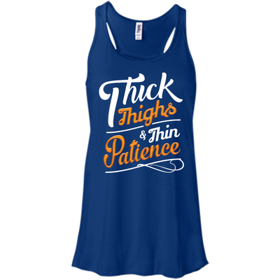 Thick Thighs Thin Patience-T-Shirt & Hoodie-Women's Flowy Racerback Tank-True Royal
