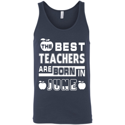 The Best Teachers Are Born In June-T-Shirt & Hoodie-Unisex Tank-Navy