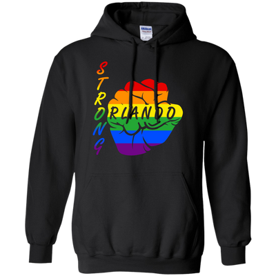Strong Orlando LGBT-T-Shirt & Hoodie-Pullover Hoodie-Black