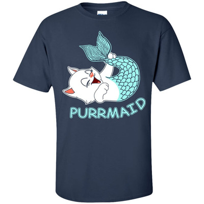 Funny Purrmaid Cat Mermaid-T-Shirt & Hoodie-Classic T-Shirt-Navy