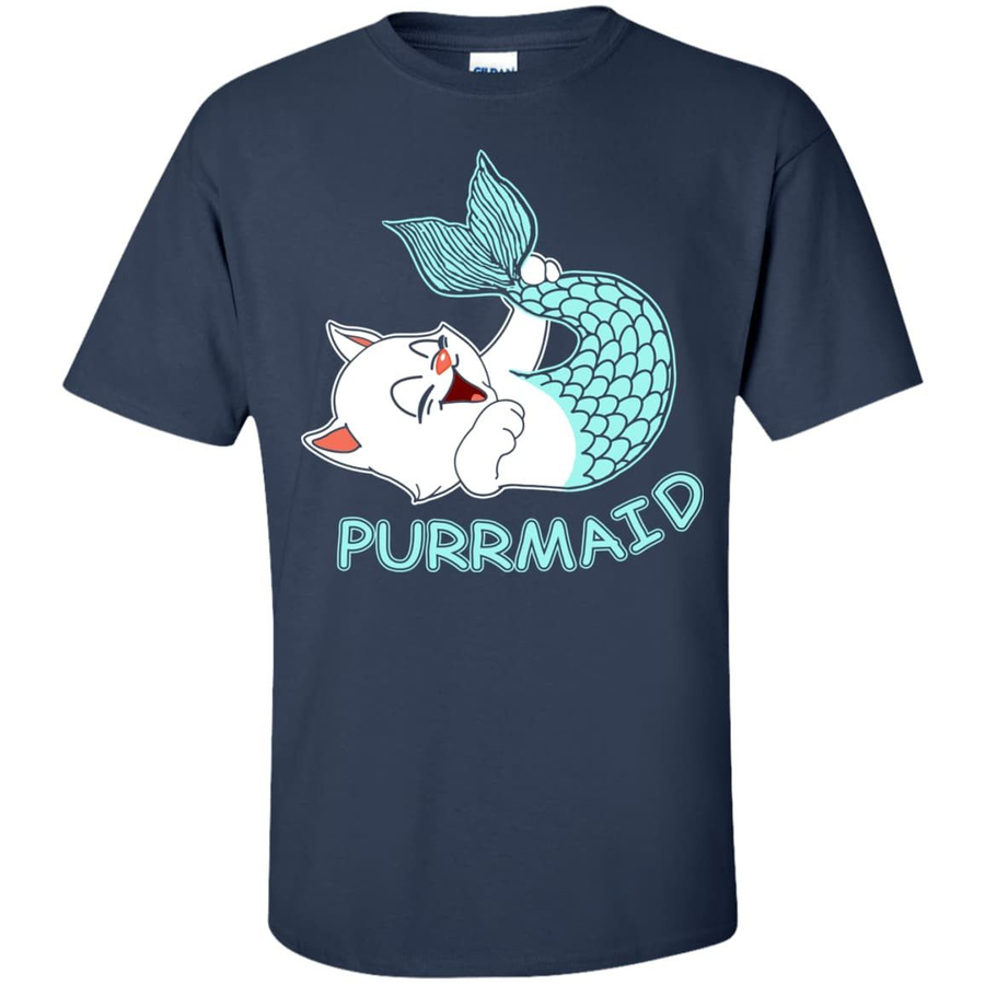 Funny Purrmaid Cat Mermaid-T-Shirt & Hoodie-Classic T-Shirt-Navy