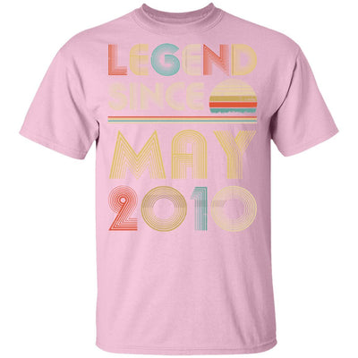 Legend Since May 2010 Vintage 11th Birthday Gifts Youth-Youth Shirt-Youth T-Shirt-Light Pink