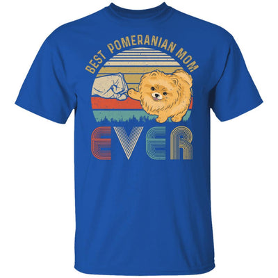 Vintage Best Pomeranian Mom Ever Bump Fit Funny Mom Gifts-T-Shirt & Hoodie-Classic T-Shirt-Royal