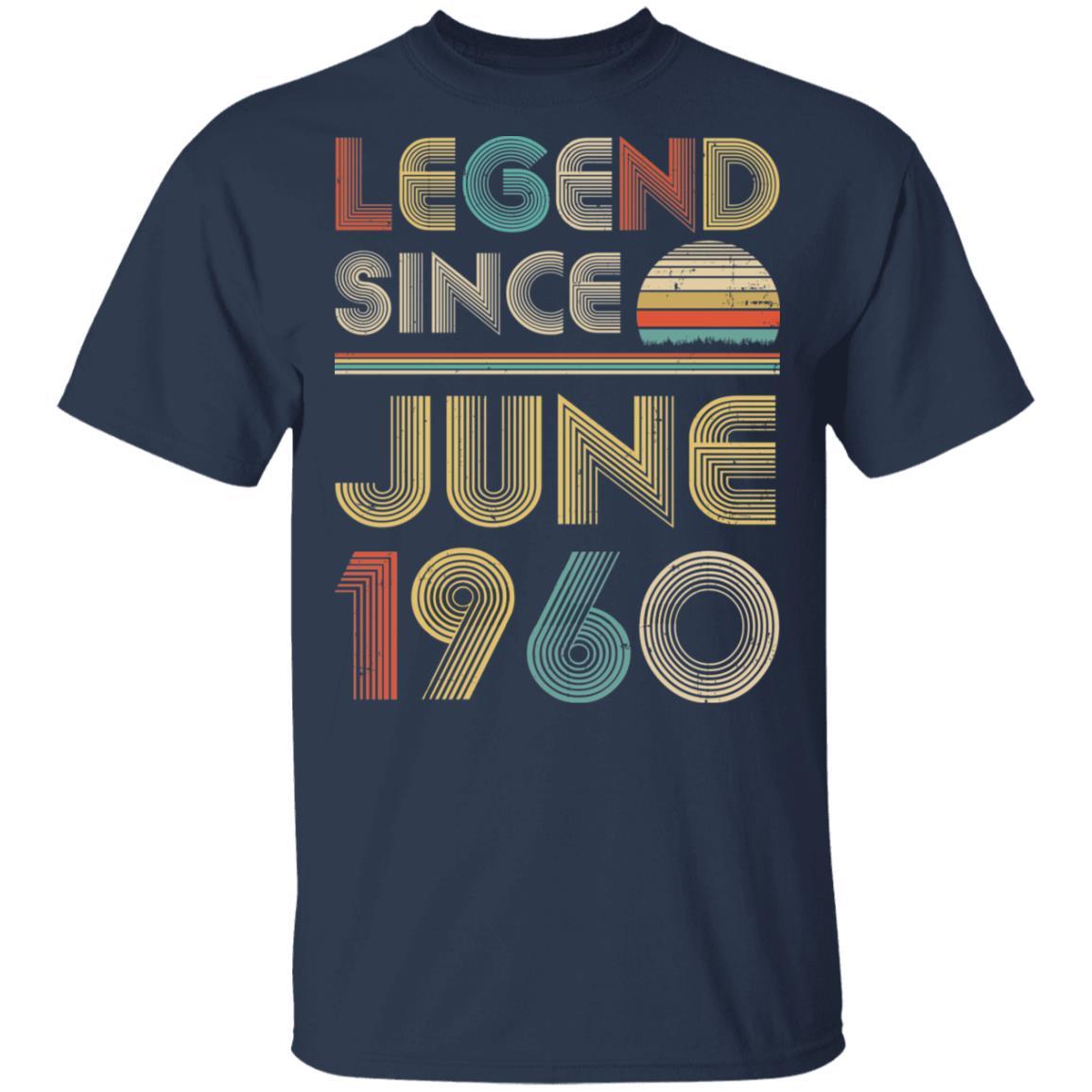 Legend Since June 1960 Vintage 61th Birthday Gifts-T-Shirt & Hoodie-Classic T-Shirt-Navy