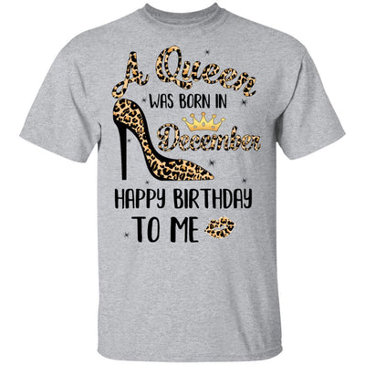 Born In December Girl Leopard High Heels Birthday Women Gift-T-Shirt & Tank Top-Classic T-Shirt-Sport Grey