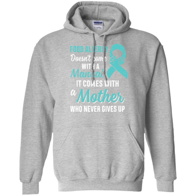 Funny Gift Food Allergy Mom Awareness Warrior-T-Shirt & Hoodie-Pullover Hoodie-Sport Grey
