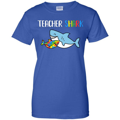 Teacher Shark Support Autism Awareness For Child-T-Shirt & Hoodie-Women's T-Shirt-Royal