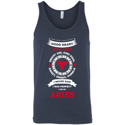 I Never Said I Was Perfect I Am An ARIES-T-Shirt & Hoodie-Unisex Tank-Navy