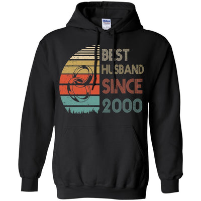 21th Wedding Anniversary Gifts Best Husband Since 2000-T-Shirt & Hoodie-Pullover Hoodie-Black