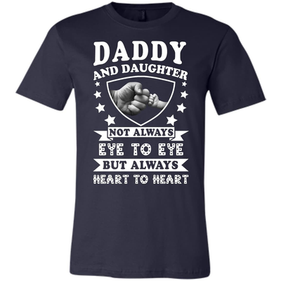 Daddy And Daughter Not Always Eye To Eye-T-Shirt & Hoodie-Youth Bella+Canvas Jersey Short Sleeve T-Shirt-Navy