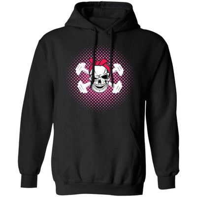 Badass Lifting Strength Training Skull Barbell Fitness-T-Shirt & Tank Top-Pullover Hoodie-Black