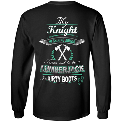 Turns out to be a LUMBERJACK In Dirty Boots-T-Shirt & Hoodie-Long Sleeve T-Shirt-Black