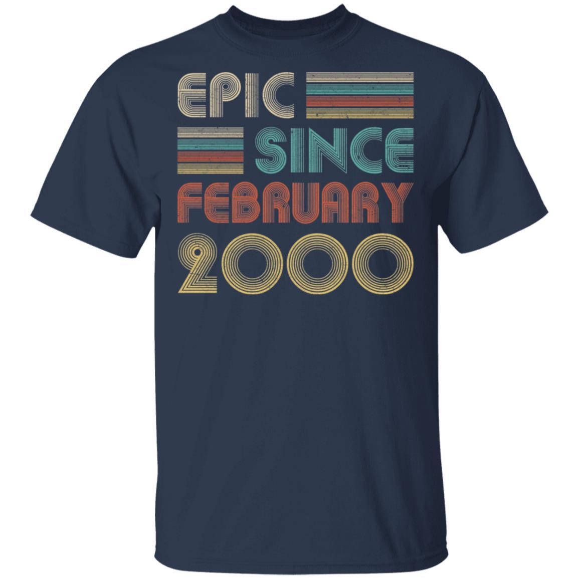 Epic Since February 2000 Vintage 21th Birthday Gifts-T-Shirt & Hoodie-Classic T-Shirt-Navy
