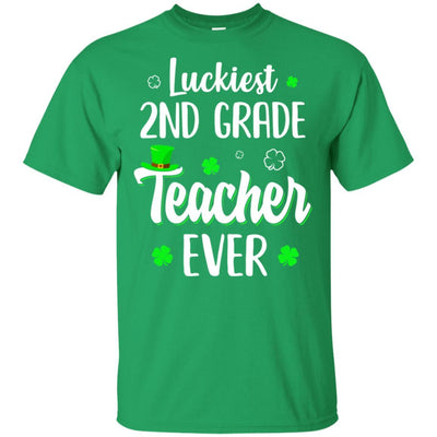 Luckiest 2nd Grade Teacher Ever Irish St Patricks Day-T-Shirt & Hoodie-Classic T-Shirt-Irish Green