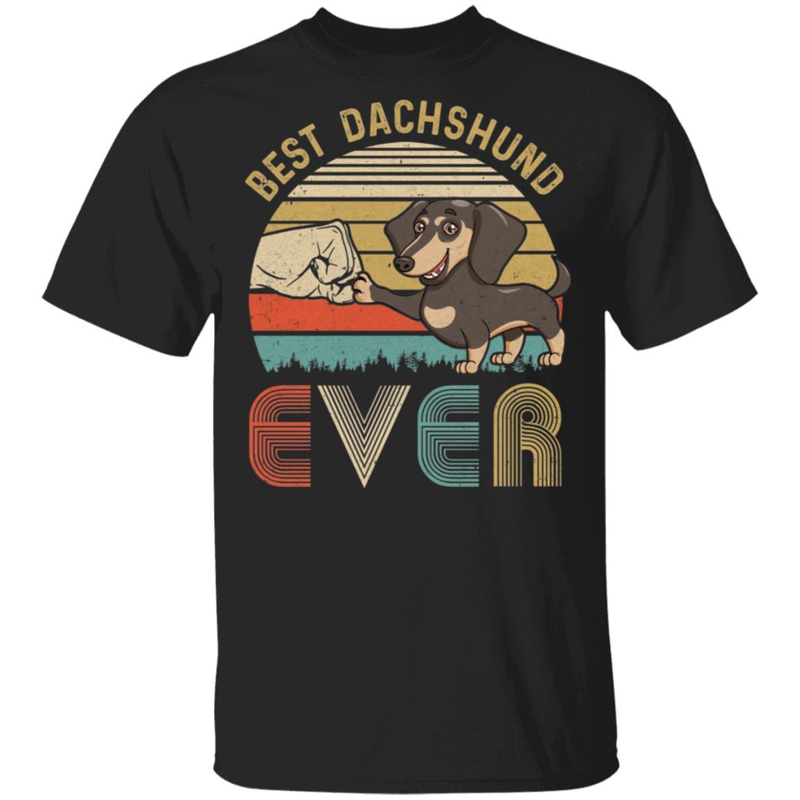 Vintage Best Dachshund Dad Ever Bump Fit Funny Dad Gifts
