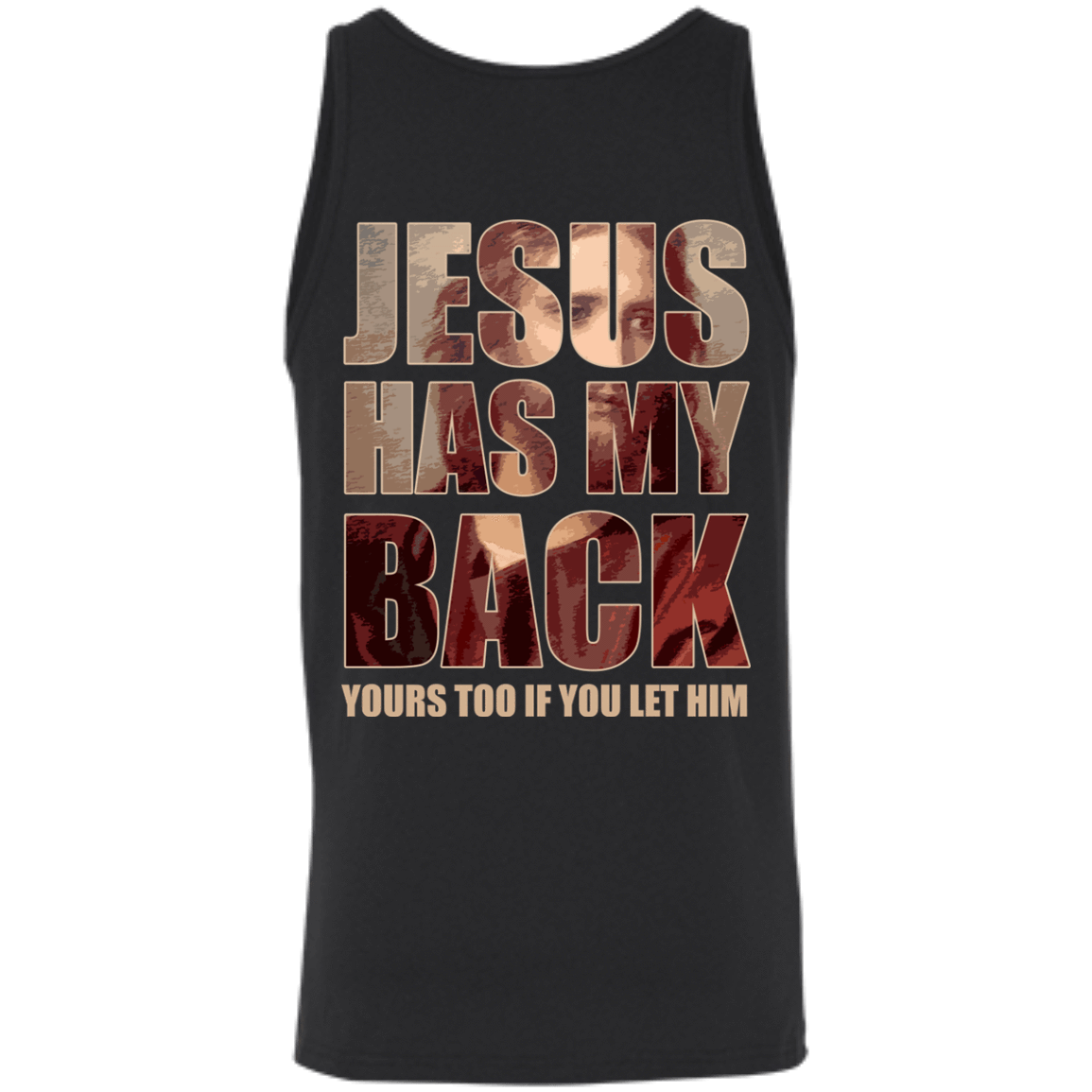 Jesus Has My Back-T-Shirt & Hoodie-Unisex Tank-Black
