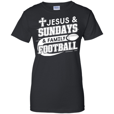 Jesus Sundays Family Football-T-Shirt & Hoodie-Women's T-Shirt-Black