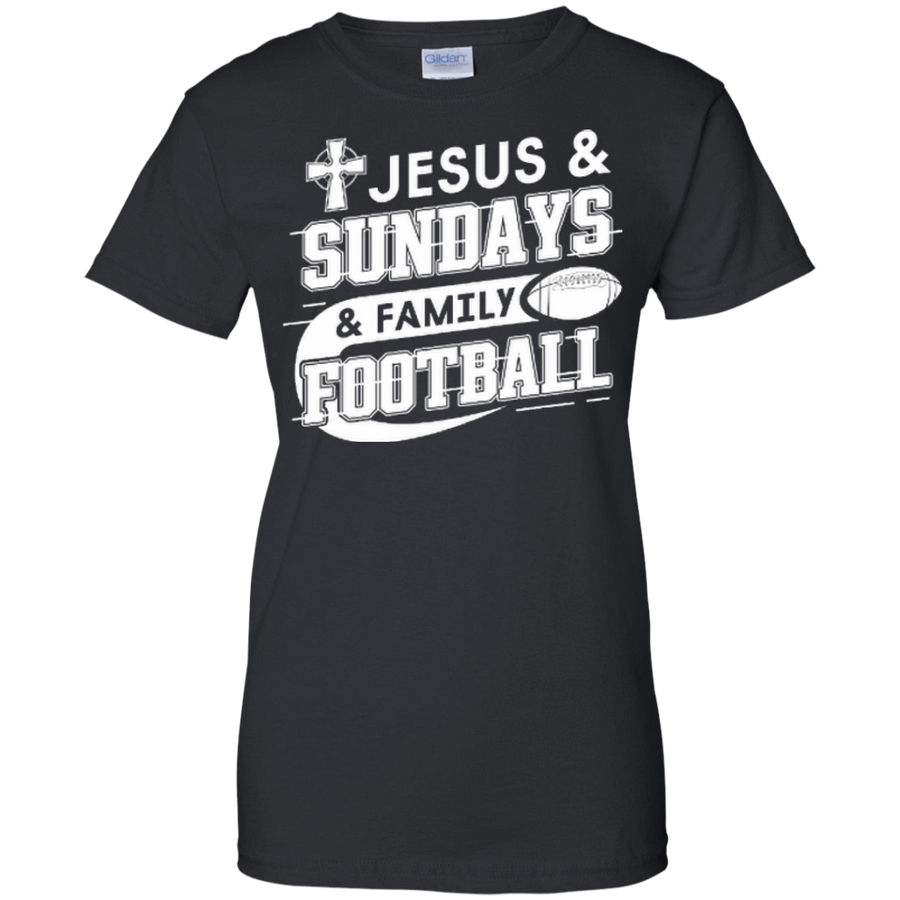 Jesus Sundays Family Football-T-Shirt & Hoodie-Women's T-Shirt-Black