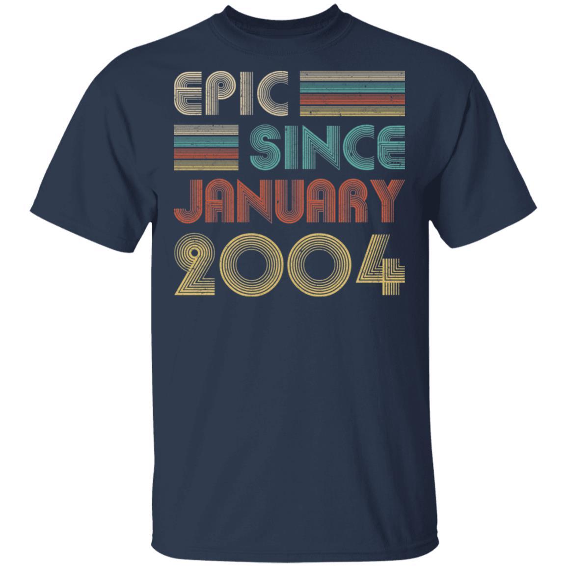 Epic Since January 2004 Vintage 17th Birthday Gifts-T-Shirt & Hoodie-Classic T-Shirt-Navy