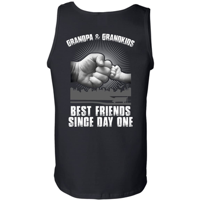 Grandpa And Grandkids Best Friends Single Day One-T-Shirt & Hoodie-Unisex Tank-Black