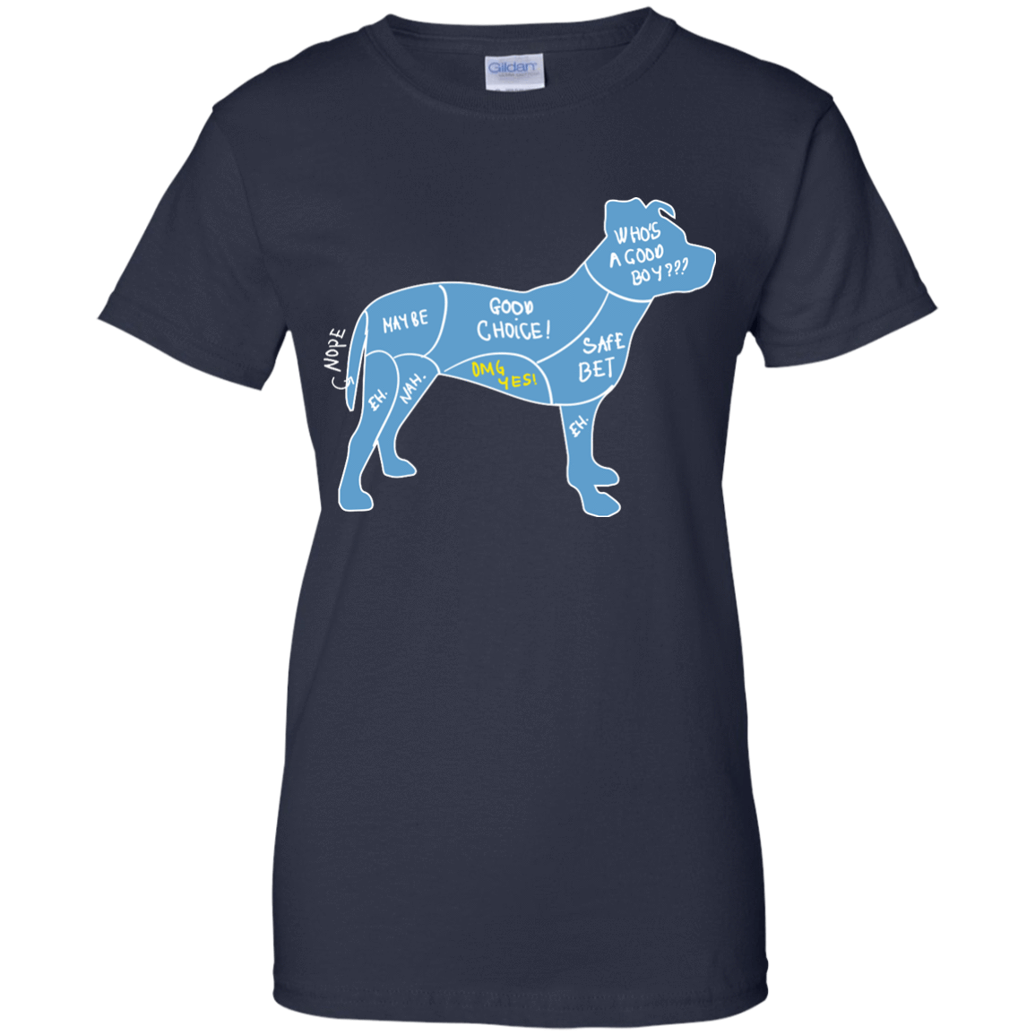 Proper Way To Pet A Dog Pitbull Lover-T-Shirt & Hoodie-Women's T-Shirt-Navy