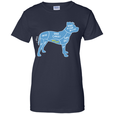 Proper Way To Pet A Dog Pitbull Lover-T-Shirt & Hoodie-Women's T-Shirt-Navy
