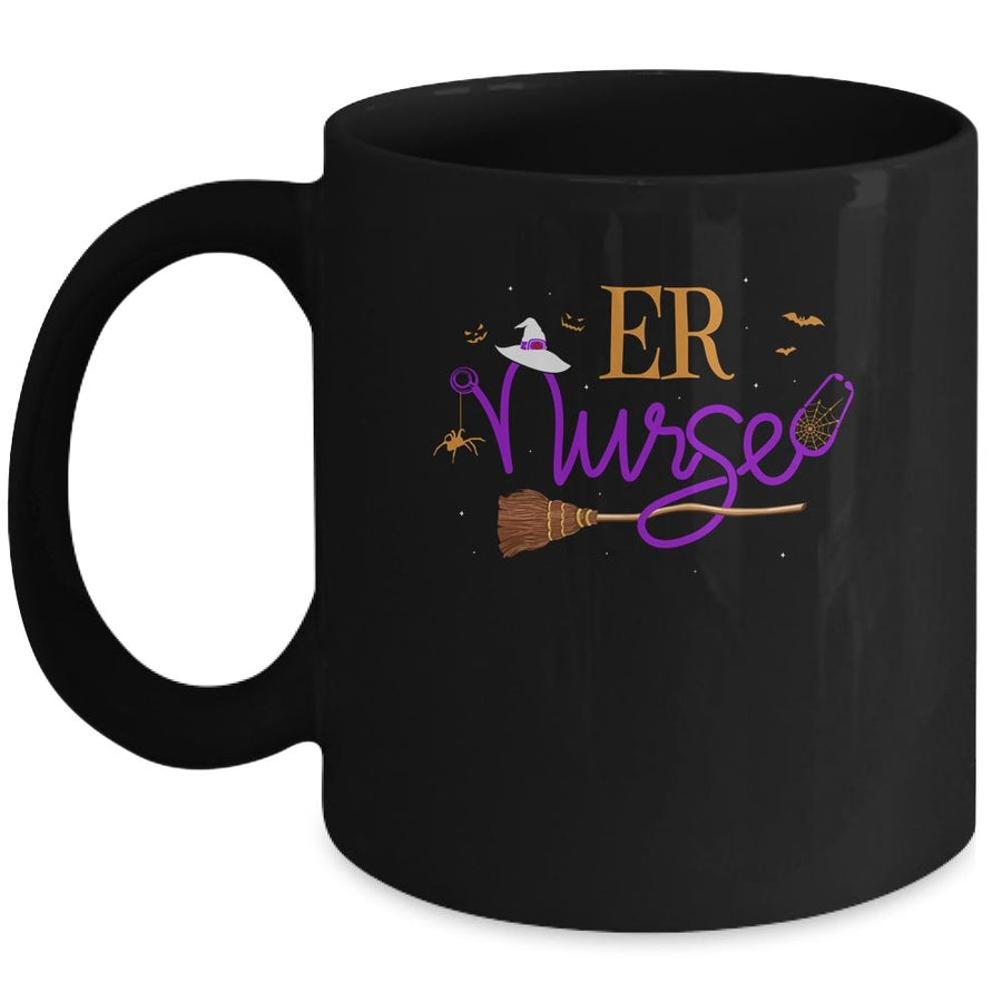 ER Nurse Halloween Costume Nursing Mug-Coffee Mug-Mug-Black