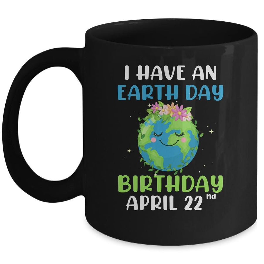 Earth Day April 22nd Green Birthday Mug-Coffee Mug-Mug-Black