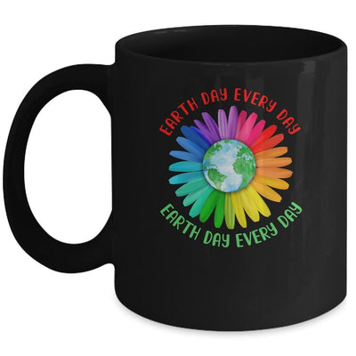Earth Day Every Day Hippie Tie Dye Sunflower Mug-Coffee Mug-Mug-Black
